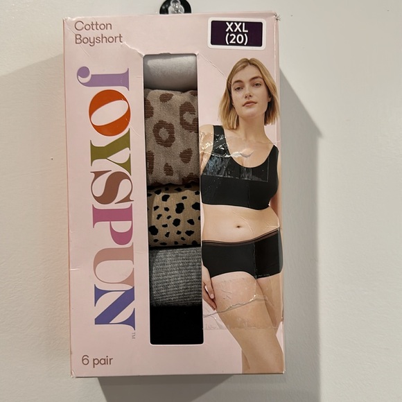 NOT FOR SALE Joyspun Women's Cotton Boyshort Panties, 5- Pack Size XXL - Picture 1 of 6